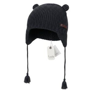 TOCOTO VINTAGE - KNITTED BEANIE - GREY - 30% WOOL - 10%ALPACA- S - NWT